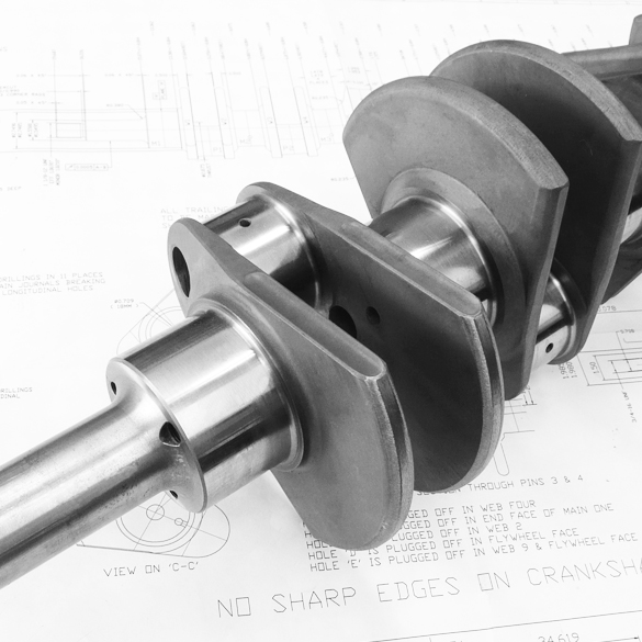 Custom Crankshaft for Classic Heritage Aston Martins by JMB Services
