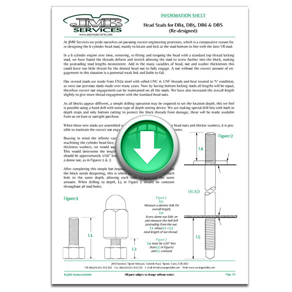 Click Here To Download Our Info Sheet On Head Studs
